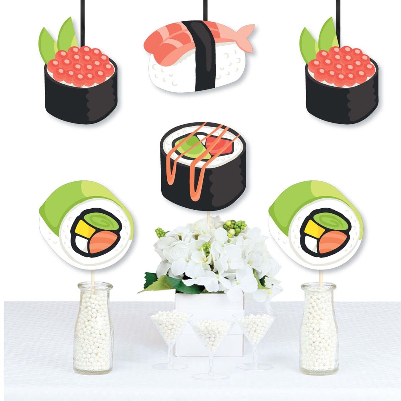 Big Dot of Happiness Let's Roll - Sushi - Decorations DIY Japanese Party Essentials - Set of 20